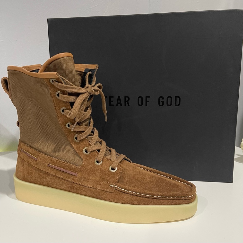 Fear of God Suede and Canvas High-Top Boots